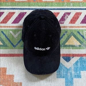 Black Corduroy Adidas Hat 💗